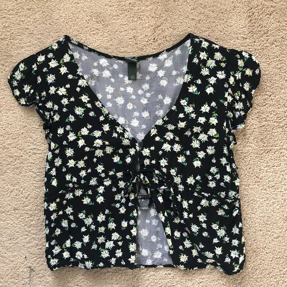 Womens crop floral top - Picture 3 of 4